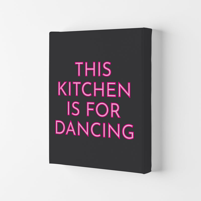 This Kitchen Is For Dancing Neon Art Print by Pixy Paper Canvas
