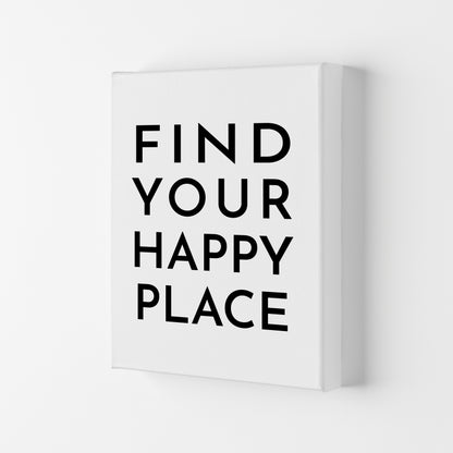 Find Your Happy Place Typography Art Print by Pixy Paper Canvas