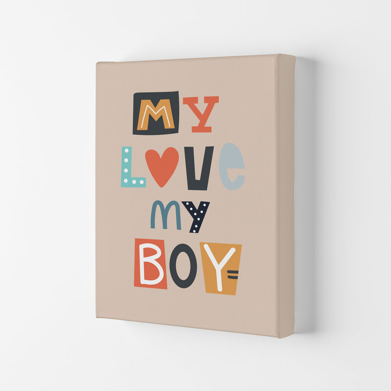 My love my boy Neutral kids Art Print by Pixy Paper Canvas