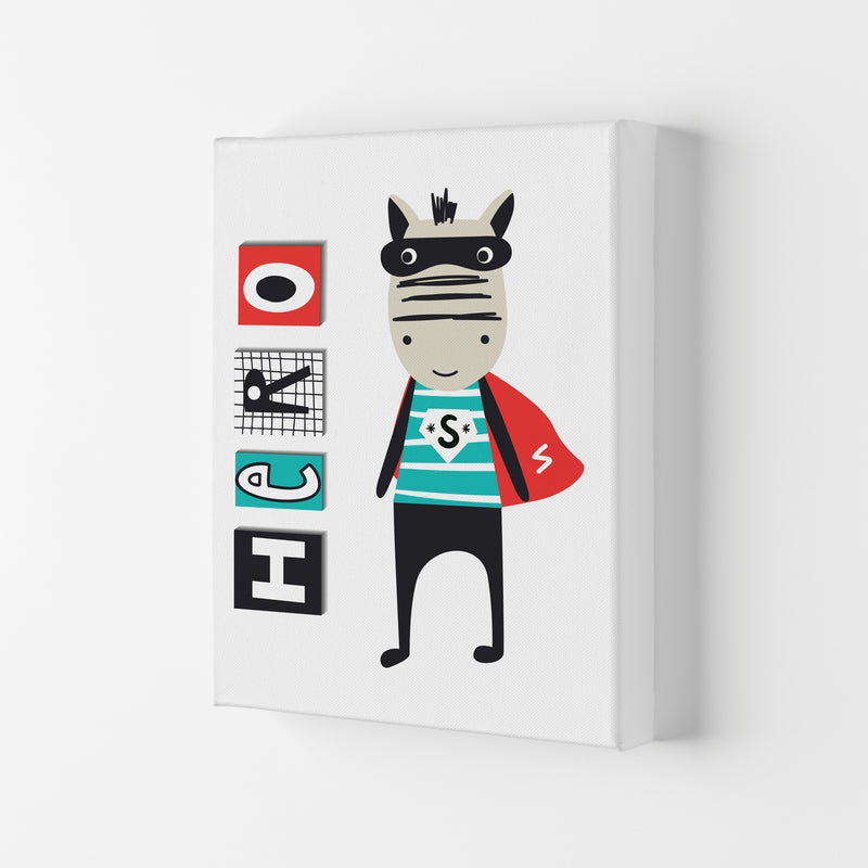 Hero zebra animal Art Print by Pixy Paper Canvas