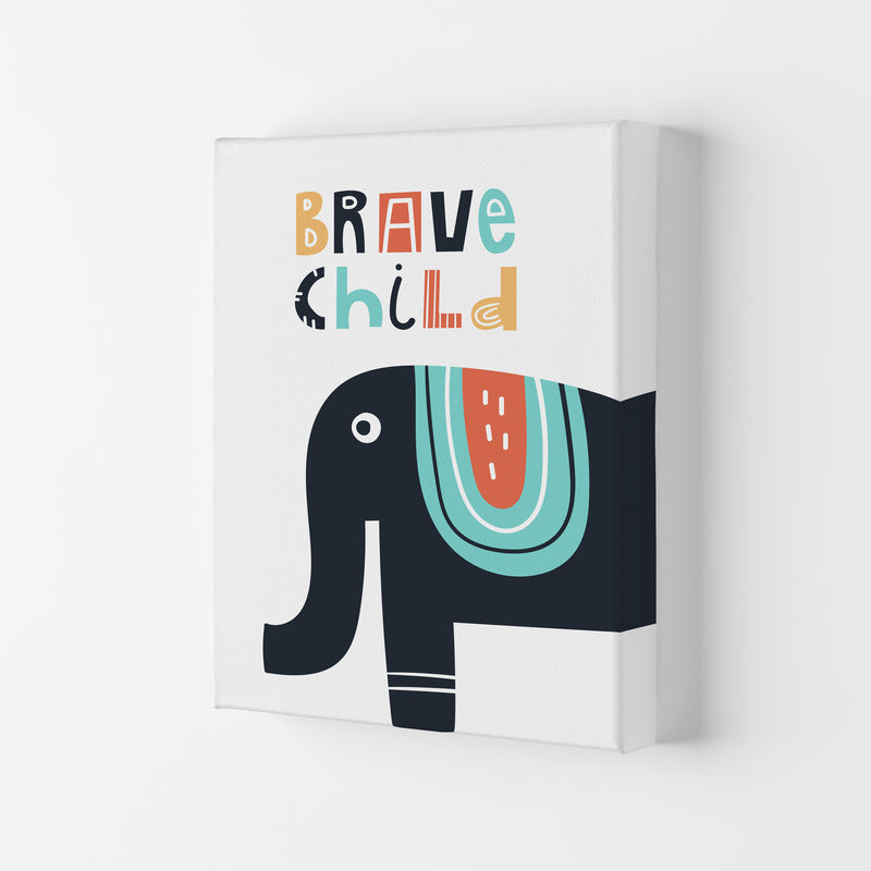 Brave child elephant Art Print by Pixy Paper Canvas