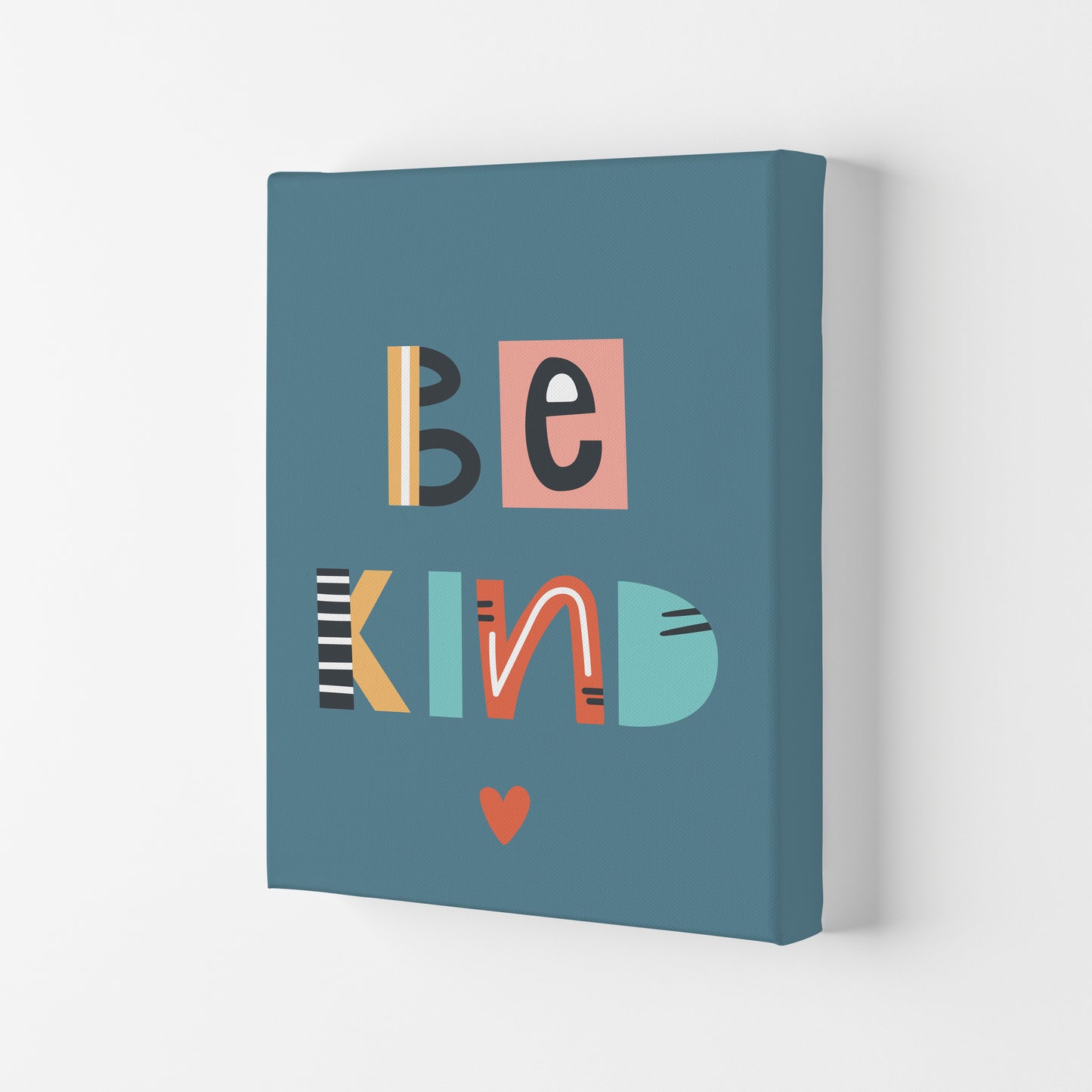 Be kind Neutral kids Art Print by Pixy Paper Canvas