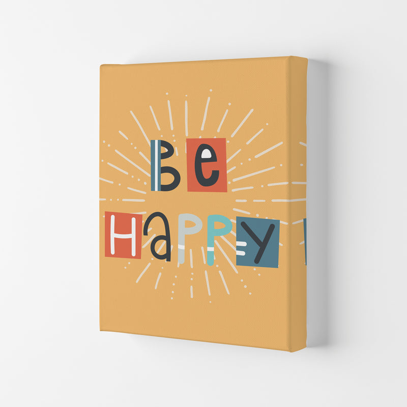 Be happy Neutral kids Art Print by Pixy Paper Canvas