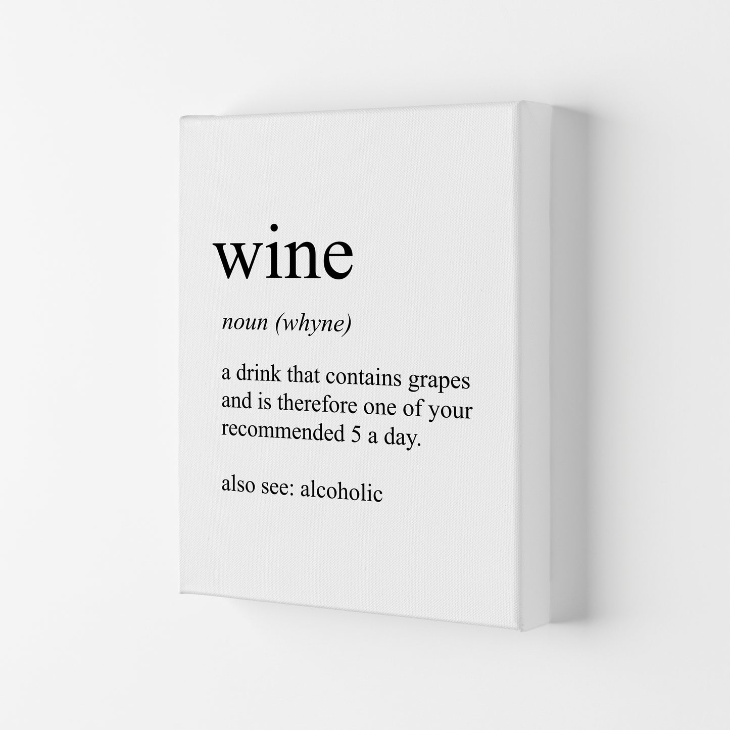 Wine Definition Art Print by Pixy Paper Canvas