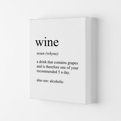 Wine Definition Art Print by Pixy Paper Canvas