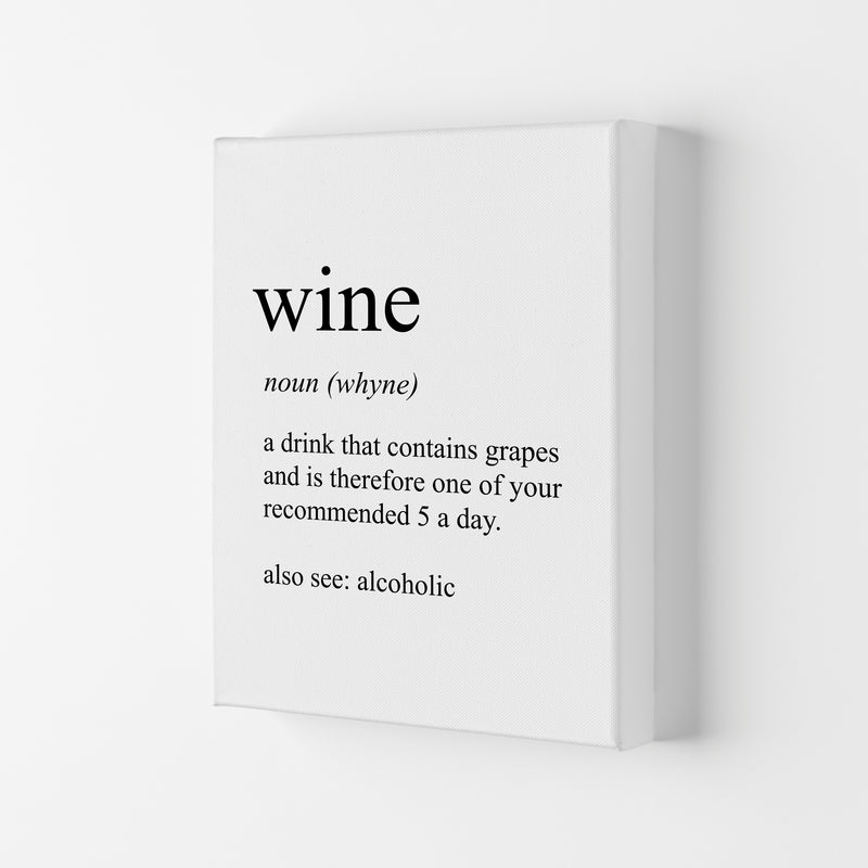 Wine Definition Art Print by Pixy Paper Canvas