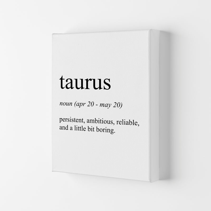 Taurus Definition Art Print by Pixy Paper Canvas