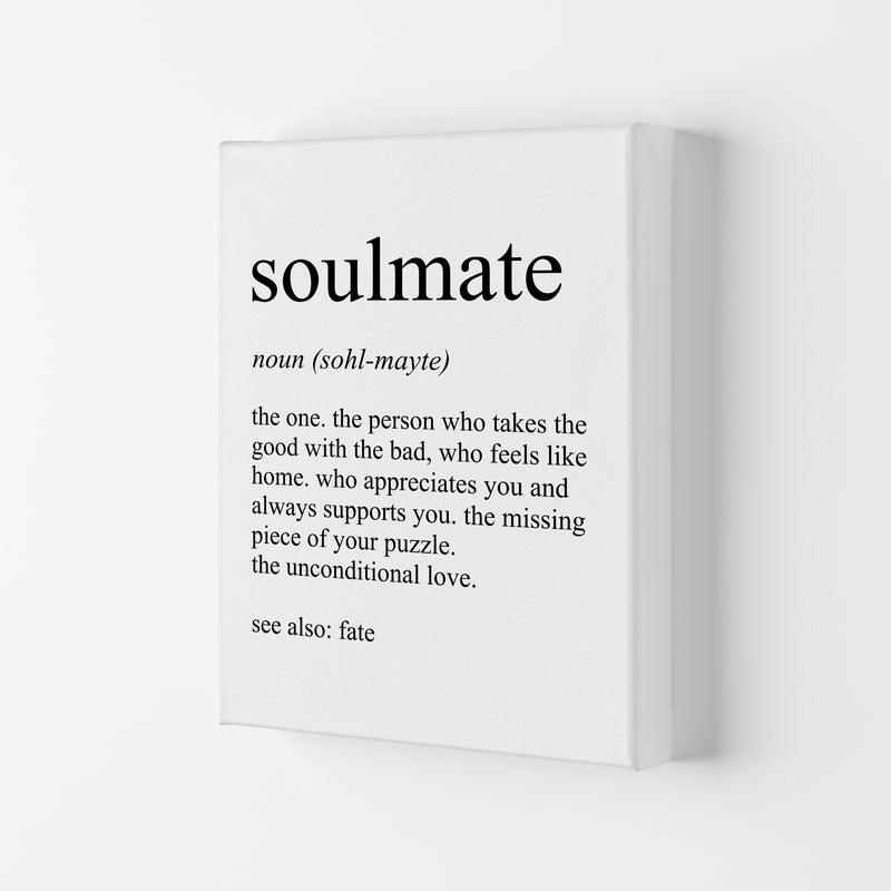 Soulmate Definition Art Print by Pixy Paper Canvas