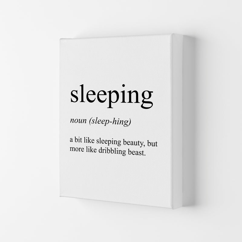 Sleeping Definition Art Print by Pixy Paper Canvas
