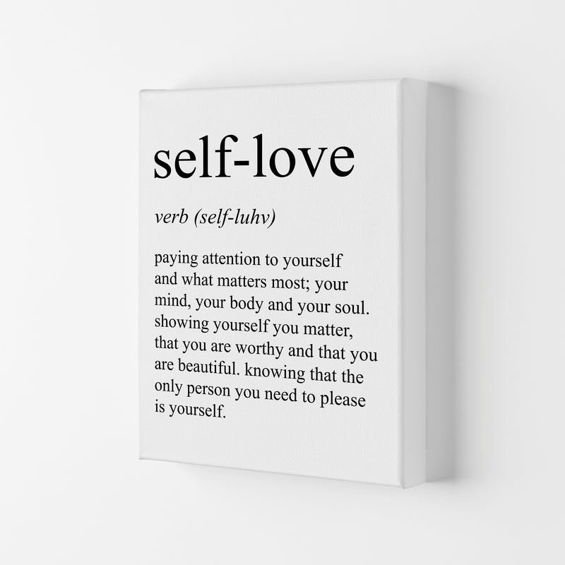Self-Love Definition Art Print by Pixy Paper Canvas