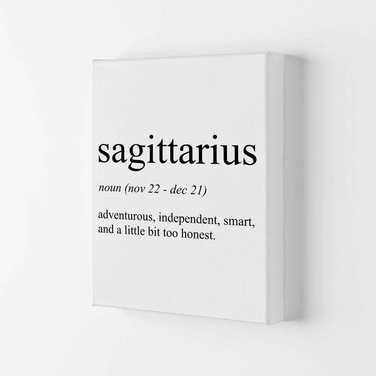 Sagittarius Definition Art Print by Pixy Paper Canvas