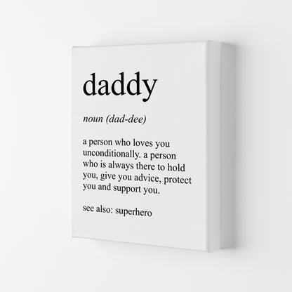 Daddy Definition Art Print by Pixy Paper Canvas