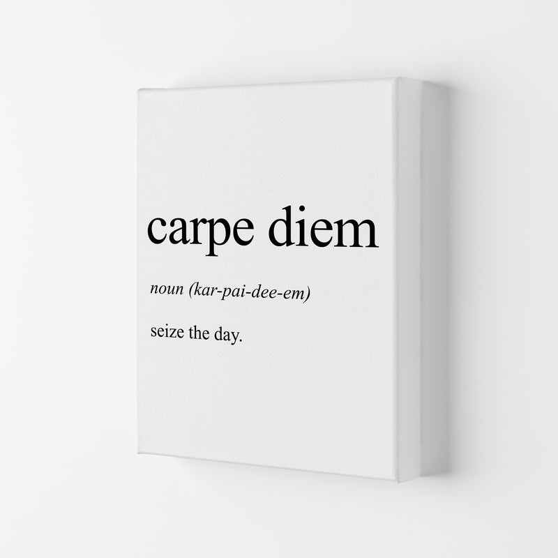 Carpe Diem Definition Art Print by Pixy Paper Canvas