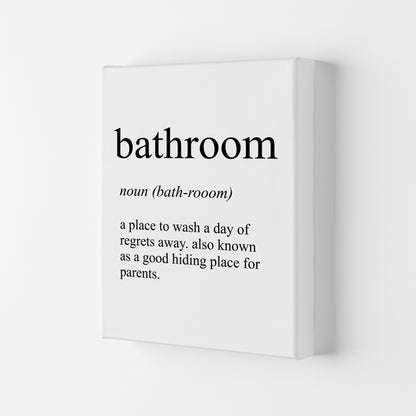 Bathroom Definition Art Print by Pixy Paper Canvas