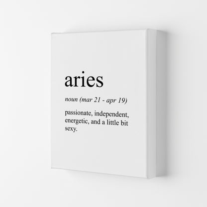 Aries Definition Art Print by Pixy Paper Canvas
