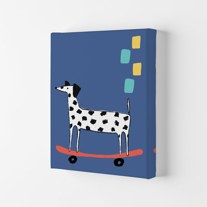 Skateboard Dog Art Print by Pixy Paper Canvas