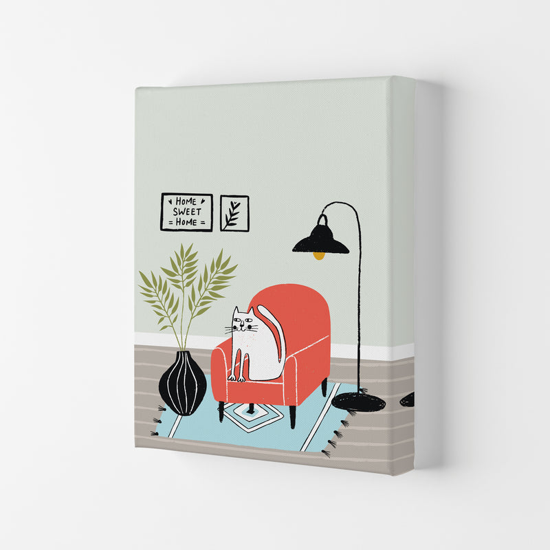 Home Sweet Home Cat Art Print by Pixy Paper Canvas