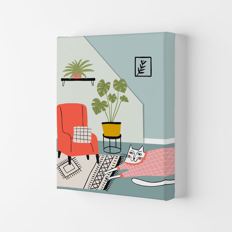 Cat At Home Art Print by Pixy Paper Canvas