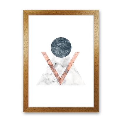 Marble Triangle Abstract Modern Print Oak Grain