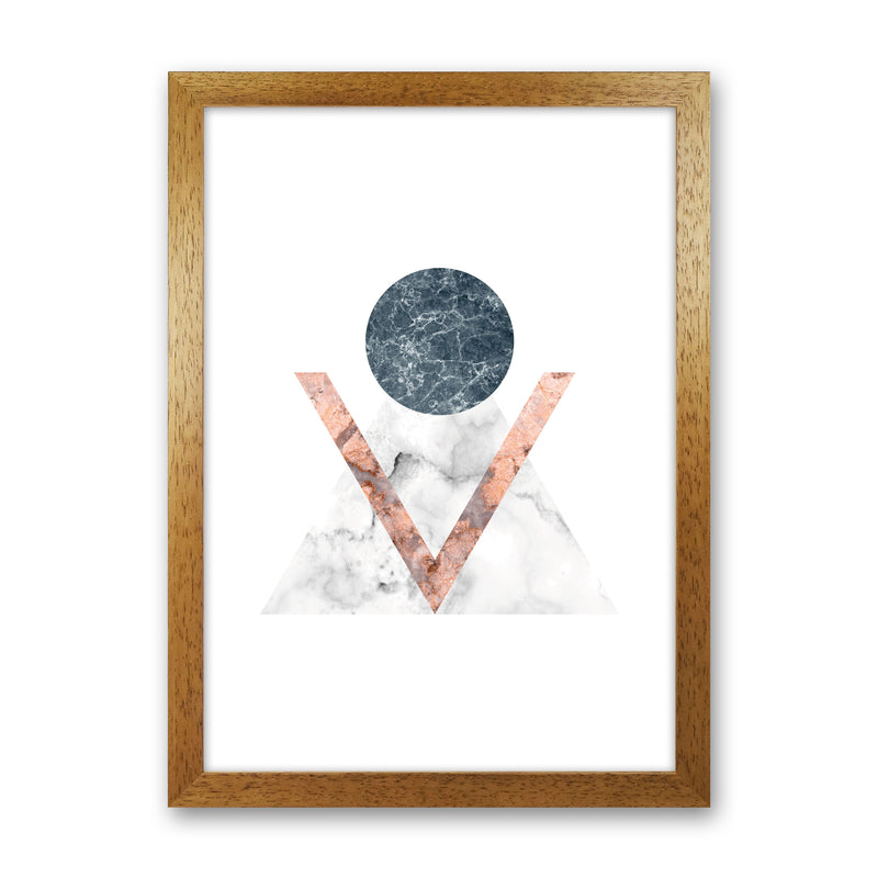 Marble Triangle Abstract Modern Print Oak Grain