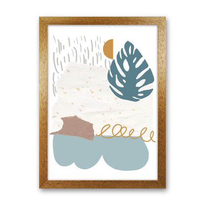 Reef Shapes Abstract 1 Modern Print Oak Grain