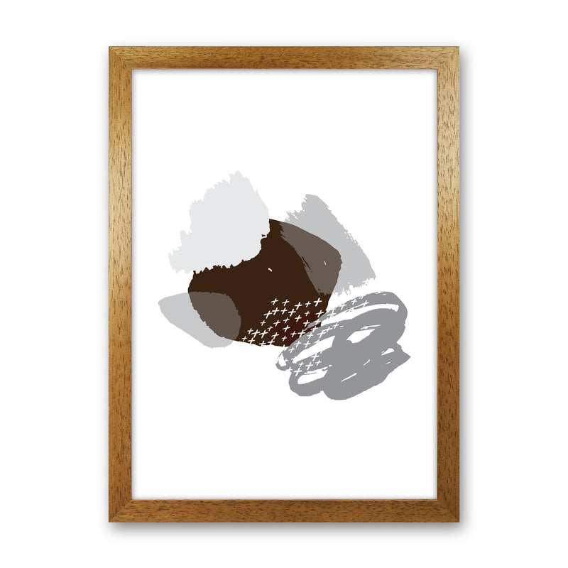 Grey And Black Mismatch Abstract Modern Print Oak Grain