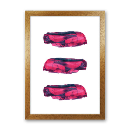 Pink And Purple Abstract Paint Strokes Modern Print Oak Grain