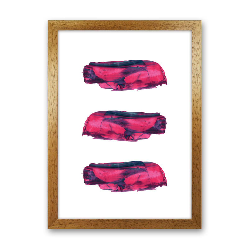Pink And Purple Abstract Paint Strokes Modern Print Oak Grain