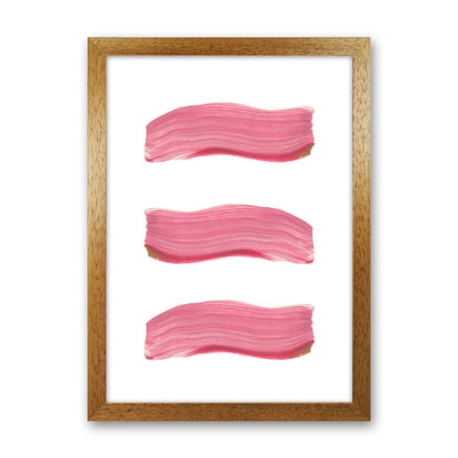 Light Pink Abstract Paint Strokes Modern Print Oak Grain