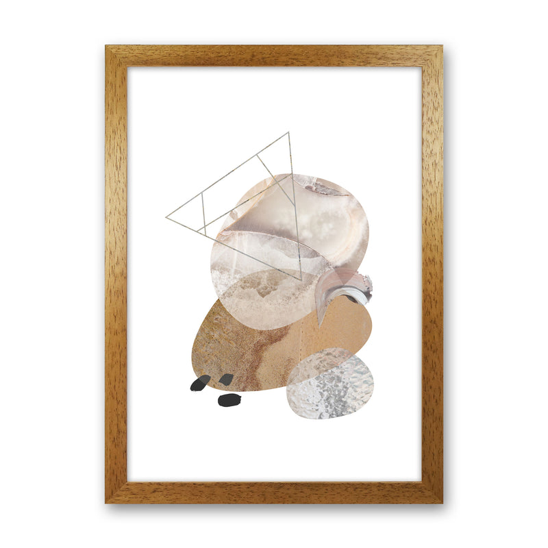 Abstract Geometric Pebble Modern Print Oak Grain