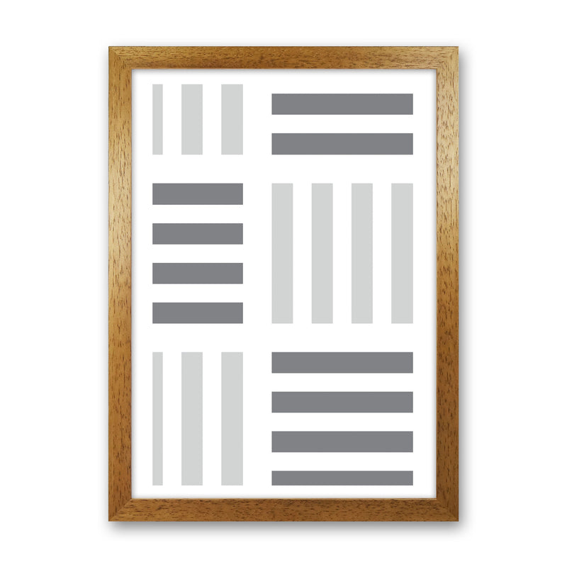Grey Abstract Patterns 2 Modern Print Oak Grain