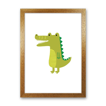 Children&#39;s Animals, Alligator Modern Print Oak Grain