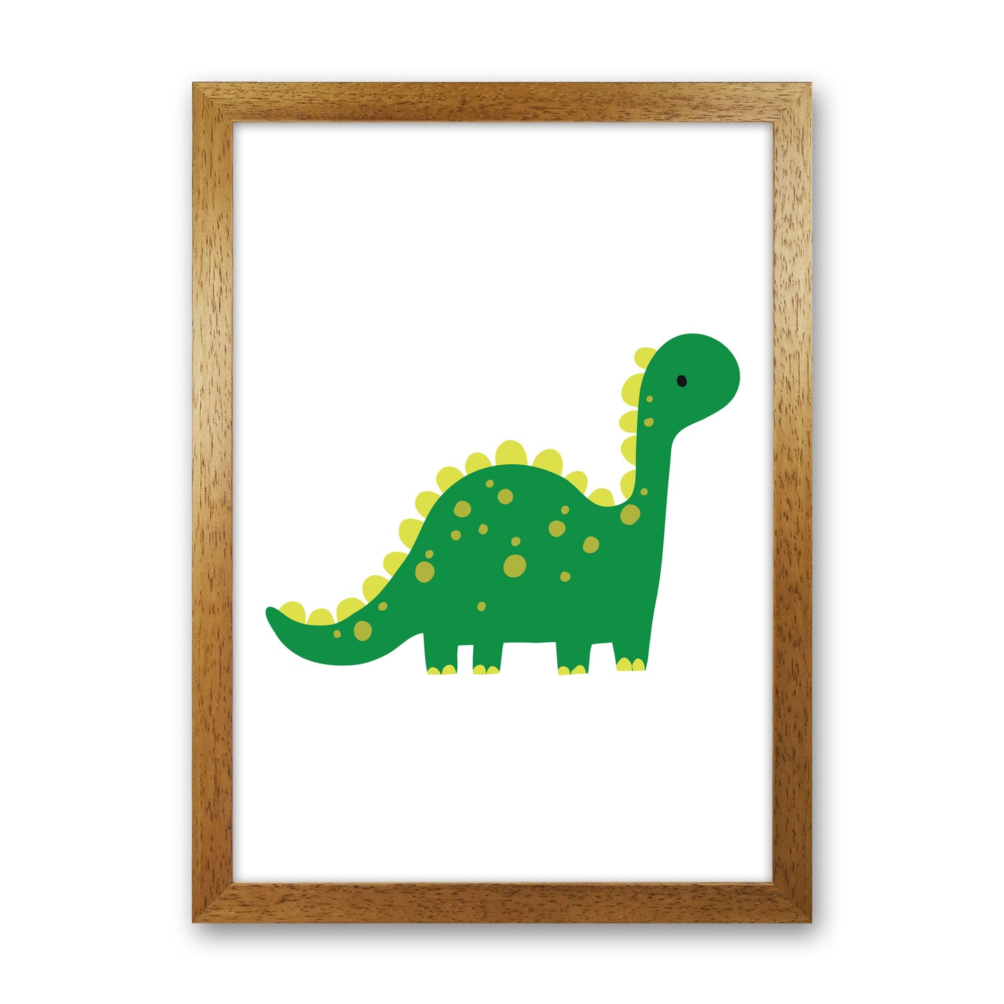 Children&#39;s Animals, Dino Modern Print Oak Grain