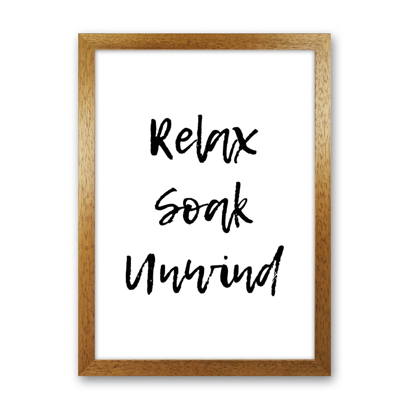 Relax Soak Unwind, Bathroom Modern Print, Framed Bathroom Wall Art Oak Grain