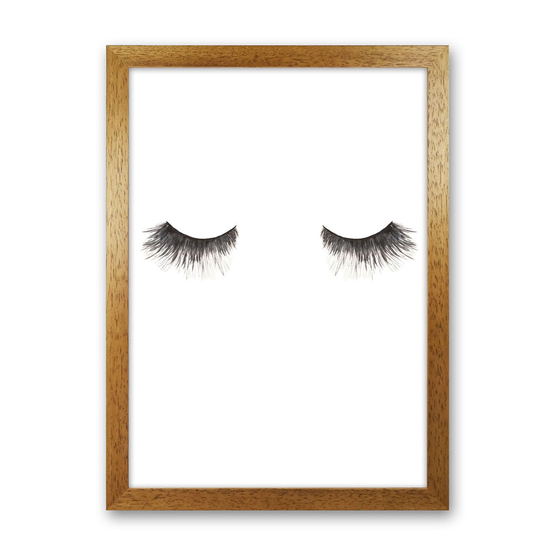 Eyelashes Modern Print Oak Grain