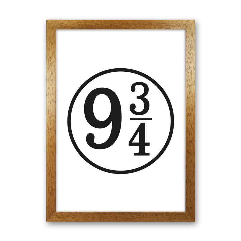 Platform 9 And 3/4 Framed Typography Wall Art Print Oak Grain