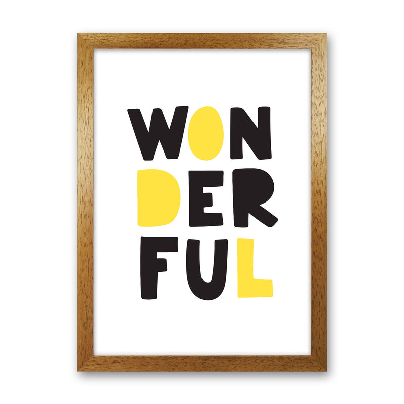 Wonderful Black And Yellow Framed Nursey Wall Art Print Oak Grain