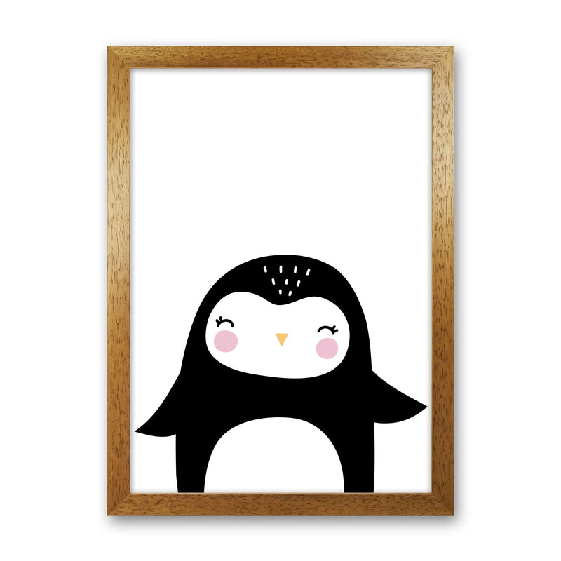Penguin Modern Print Animal Art Print Oak Grain