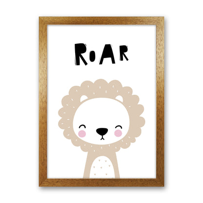Lion Roar Modern Print Animal Art Print Oak Grain