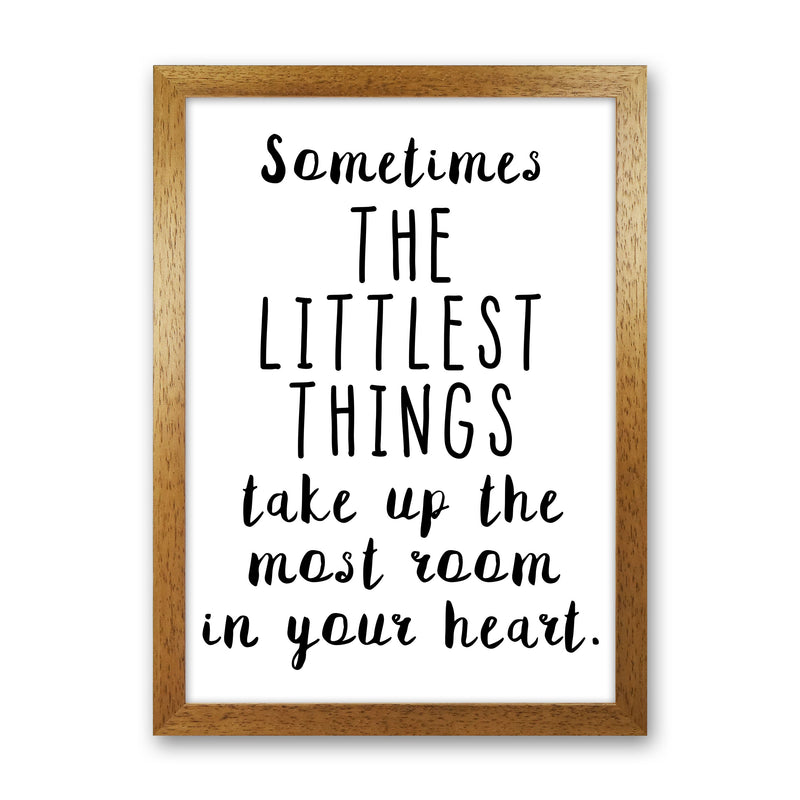 The Littlest Things Black Modern Print Oak Grain