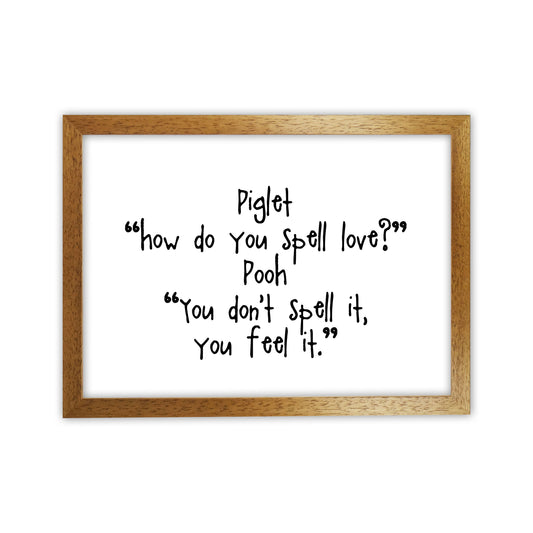 Winnie The Pooh Love Quote Modern Print