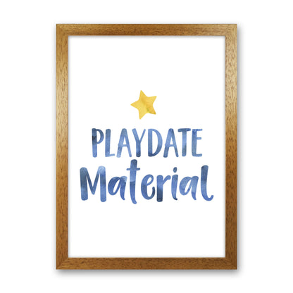 Playdate Material Watercolour Modern Print Oak Grain