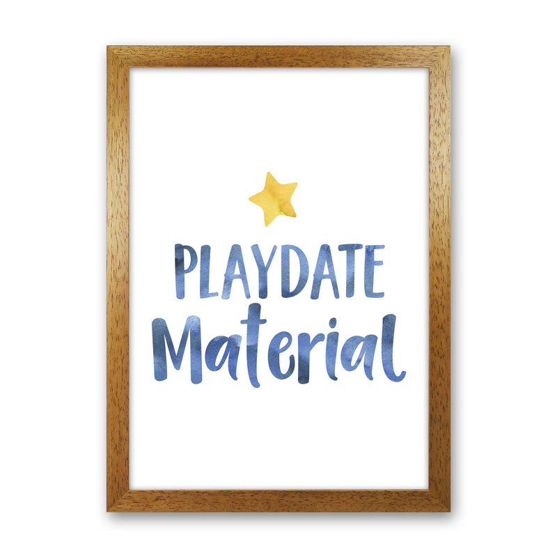 Playdate Material Watercolour Modern Print Oak Grain