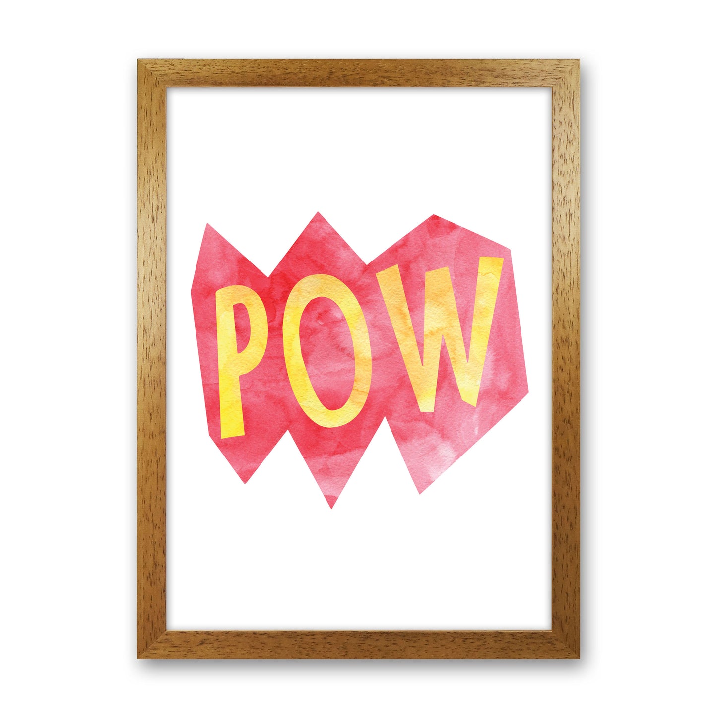 POW Watercolour Modern Print Oak Grain