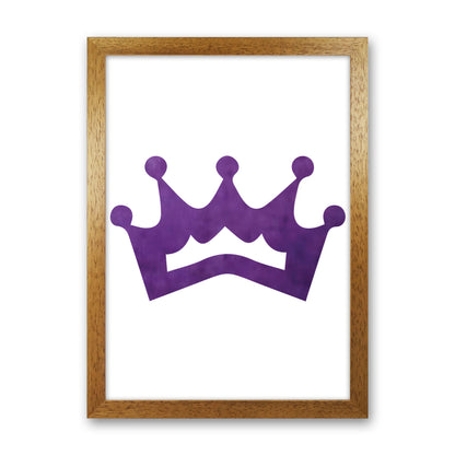 Purple Crown Watercolour Modern Print Oak Grain