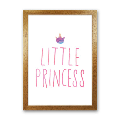 Little Princess Watercolour Modern Print Oak Grain