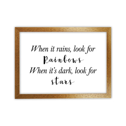 When It Rains Look For Rainbows Modern Print Oak Grain