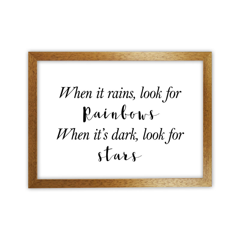 When It Rains Look For Rainbows Modern Print Oak Grain
