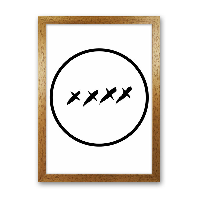 XXXX Kisses Modern Print Oak Grain