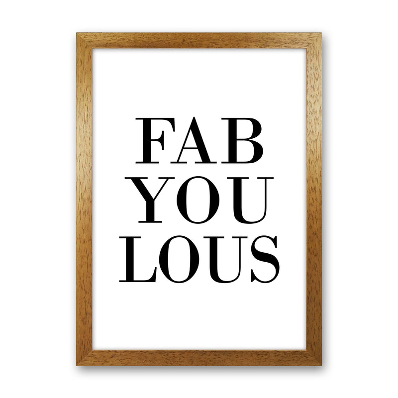 Fabyoulous Framed Typography Wall Art Print Oak Grain